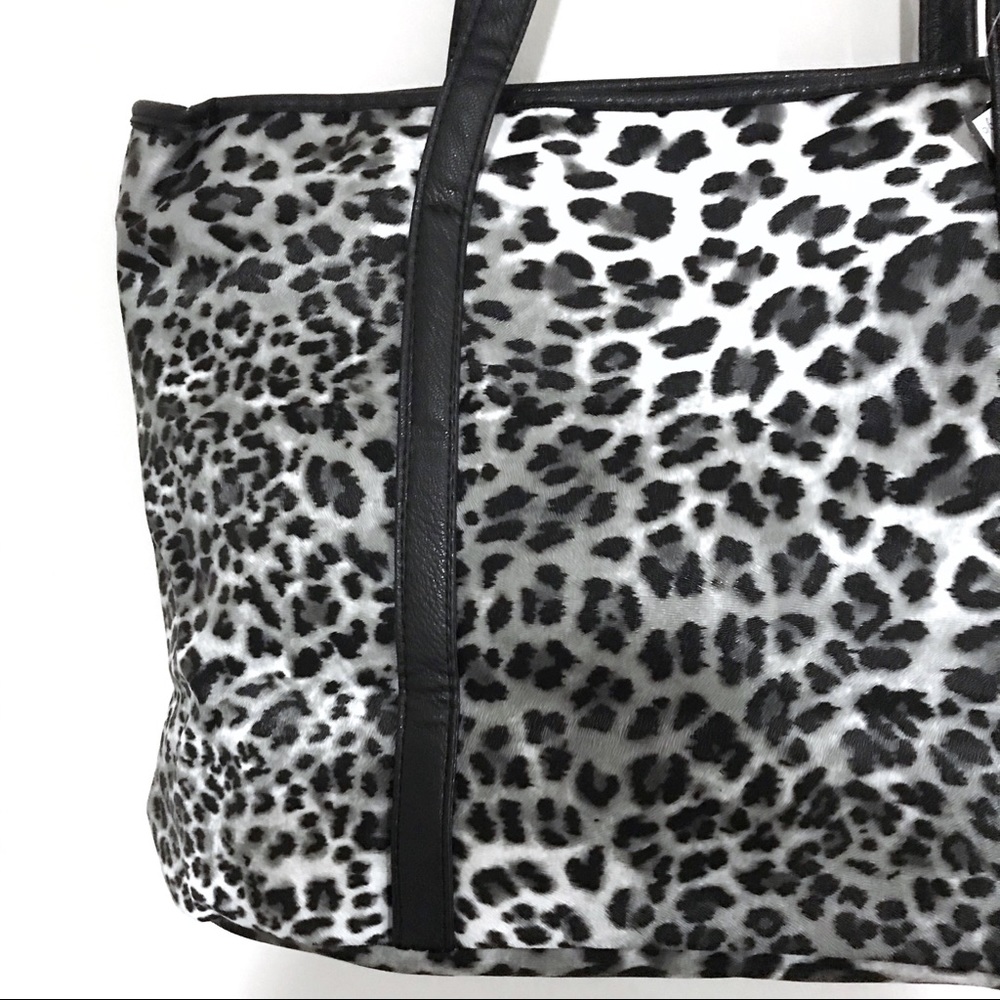 1 Left! Gray Animal Print Vegan Leather Tote Bag - Picture 7 of 8